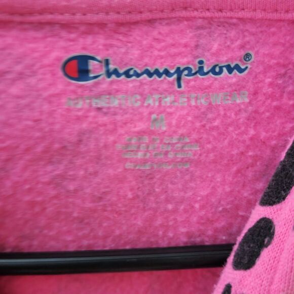 Girls Champion Pink Leopard Pullover Hoodie - Picture 3 of 3